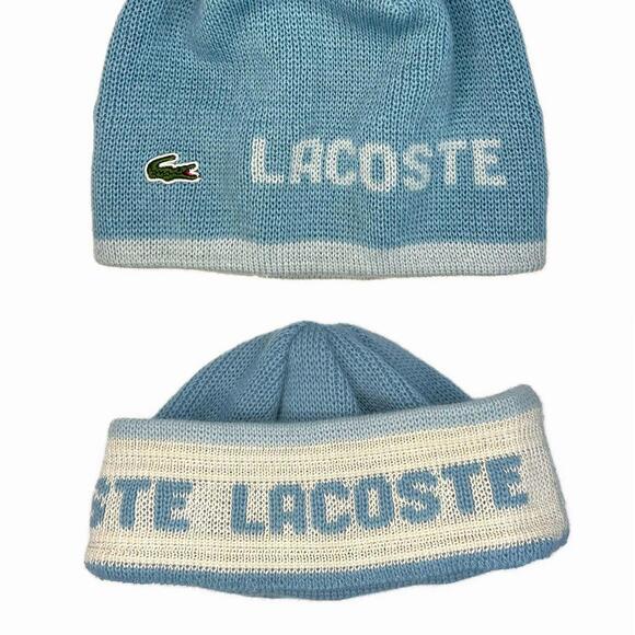 Lacoste Other - Lacoste Y2K Two Way Logo Beanie